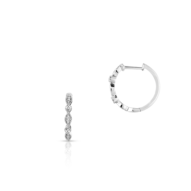 Kolczyki białe złoto z diamentami