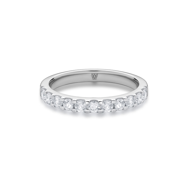 Pierścionek białe złoto z diamentami