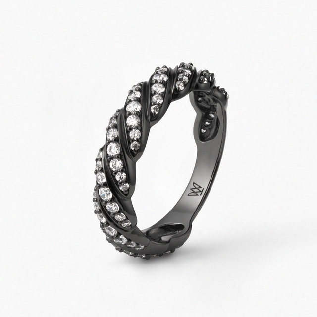 Pierścionek srebrny  Meteory