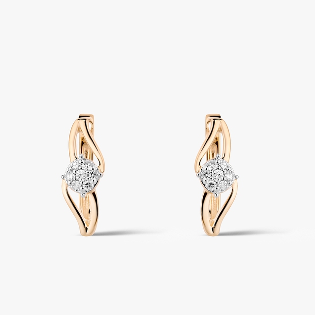 Kolczyki złote z diamentami