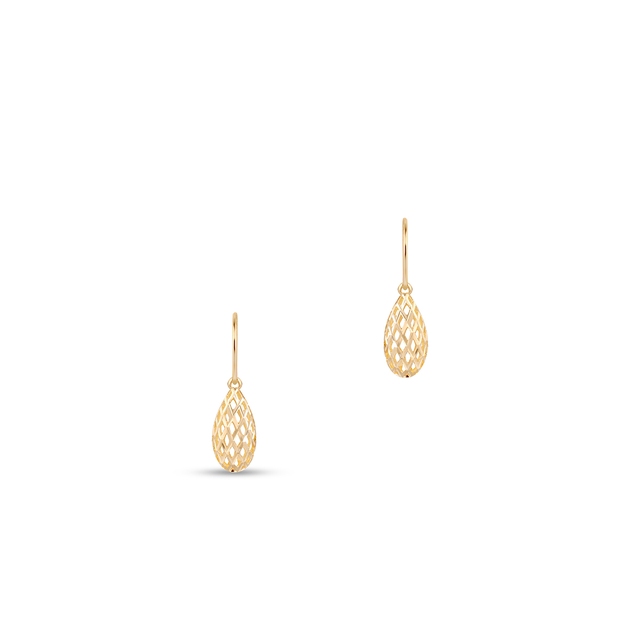 Kolczyki złote ażurowe