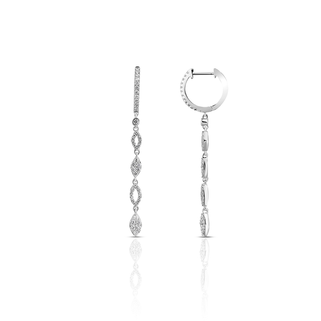 Kolczyki białe złoto z brylantami