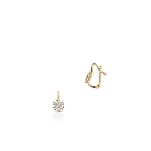 Kolczyki złote z cyrkoniami