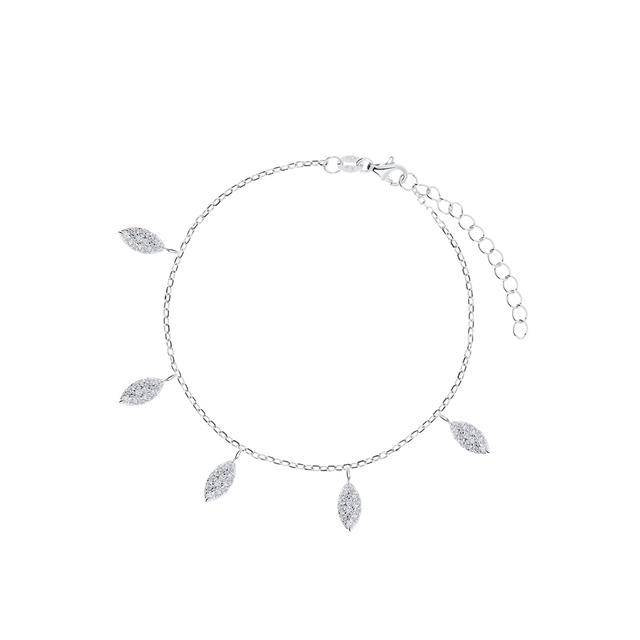 Bransoletka srebrna z cyrkoniami