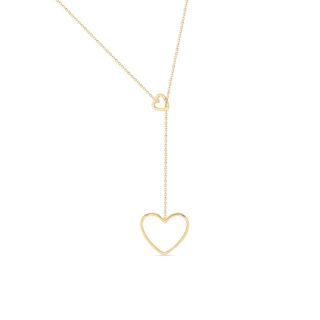 Naszyjnik złoty krawatka serce