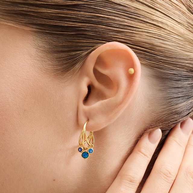 Kolczyk srebrny piaskowana kulka