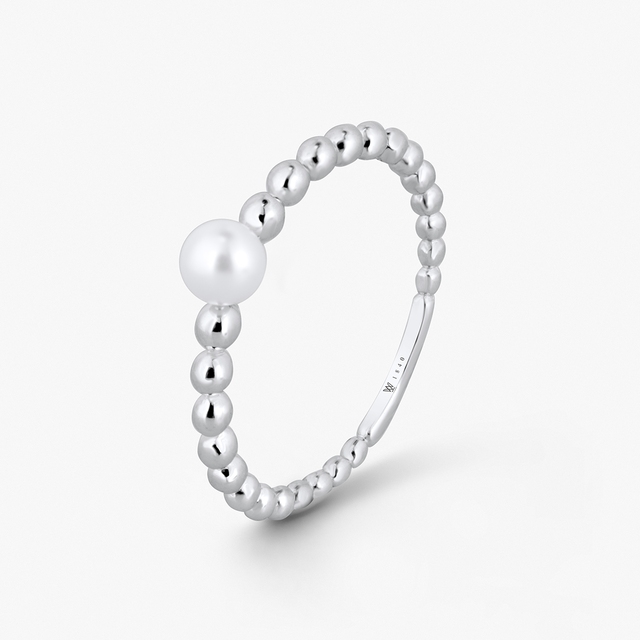 Pierścionek srebrny z perłą