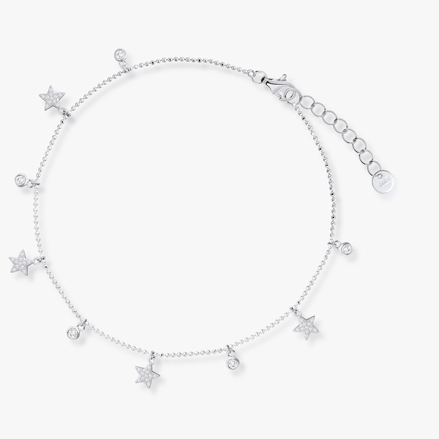 Bransoleta srebrna na nogę