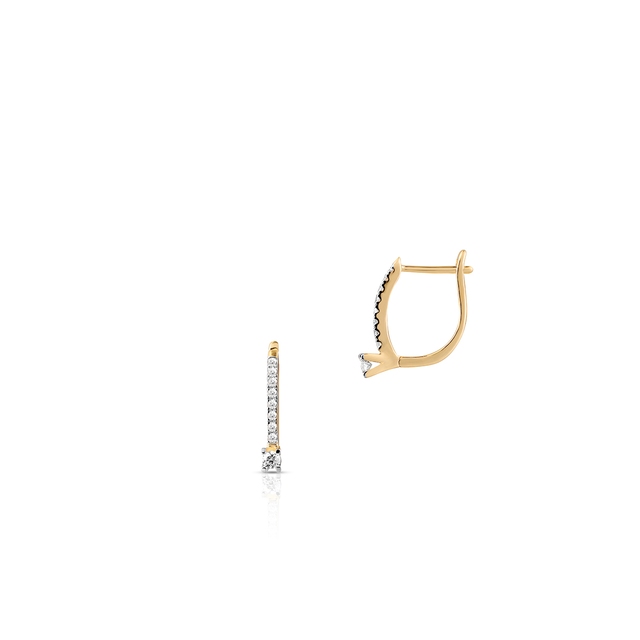 Kolczyki złote z diamentami i brylantami