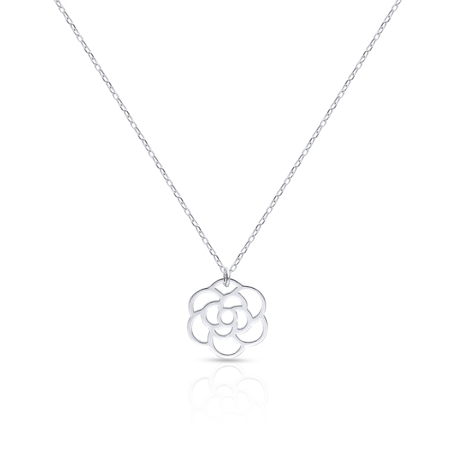 Naszyjnik srebrny ażurowy kwiat