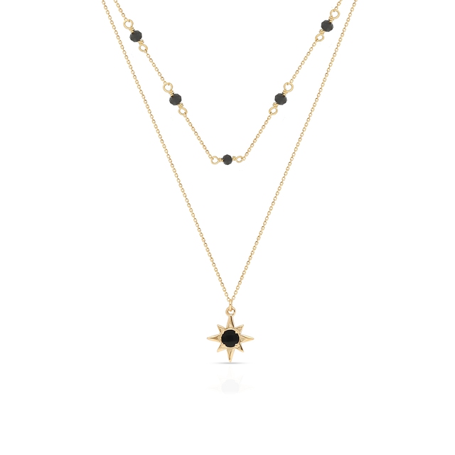 Naszyjnik złoty z cyrkoniami