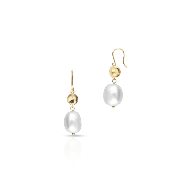 Kolczyki złote z perłami