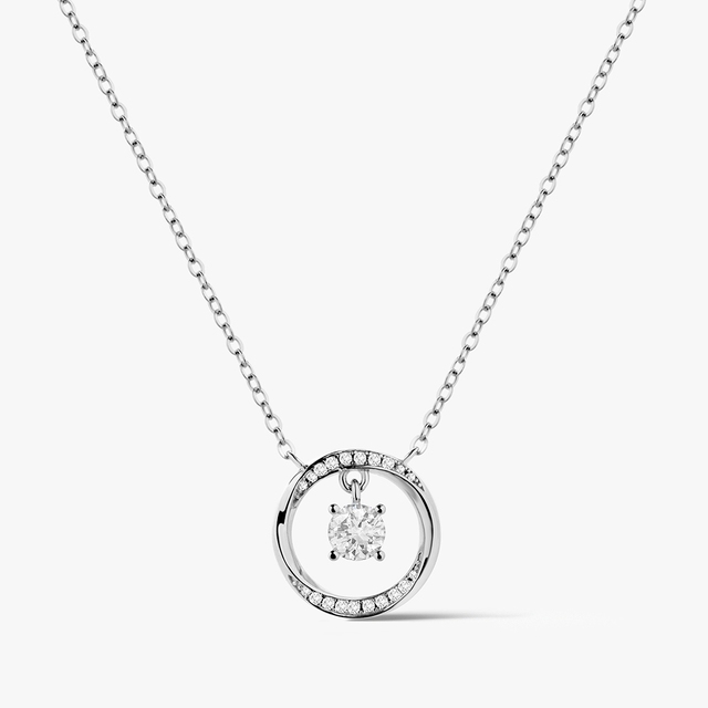 Naszyjnik srebrny z cyrkoniami