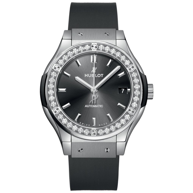ZEGAREK HUBLOT CLASSIC FUSION RACING GREY TITANIUM DIAMONDS