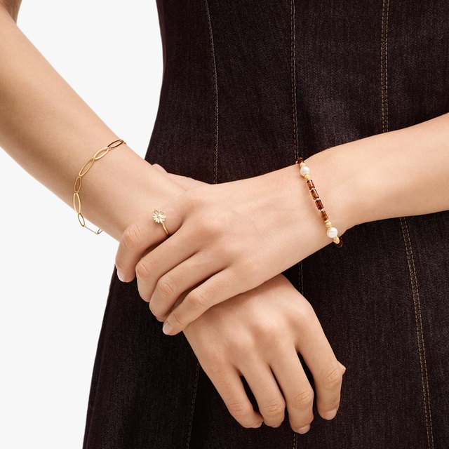 Bransoleta srebrna pozłacana