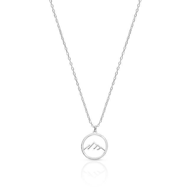 Naszyjnik srebrny z motywem gór