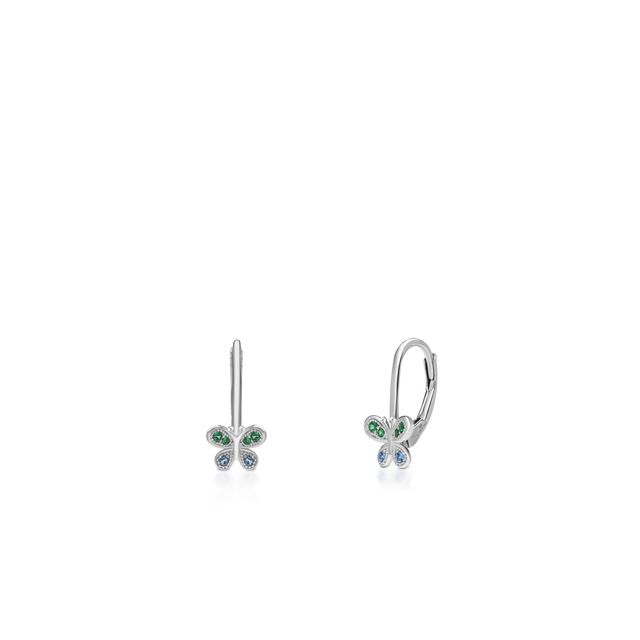 Kolczyki srebrne motylki