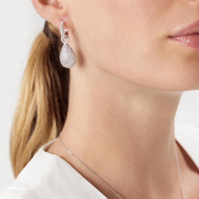 Kolczyki srebrne z cyrkoniami Emblems