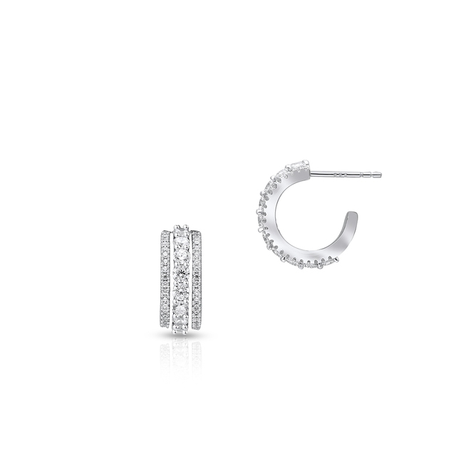 Kolczyki srebrne z cyrkoniami