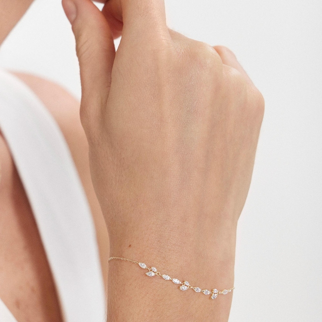 Bransoleta złota z cyrkoniami Ceremonials