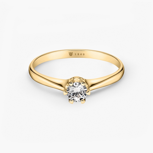 Pierścionek zaręczynowy złoty Jedyny