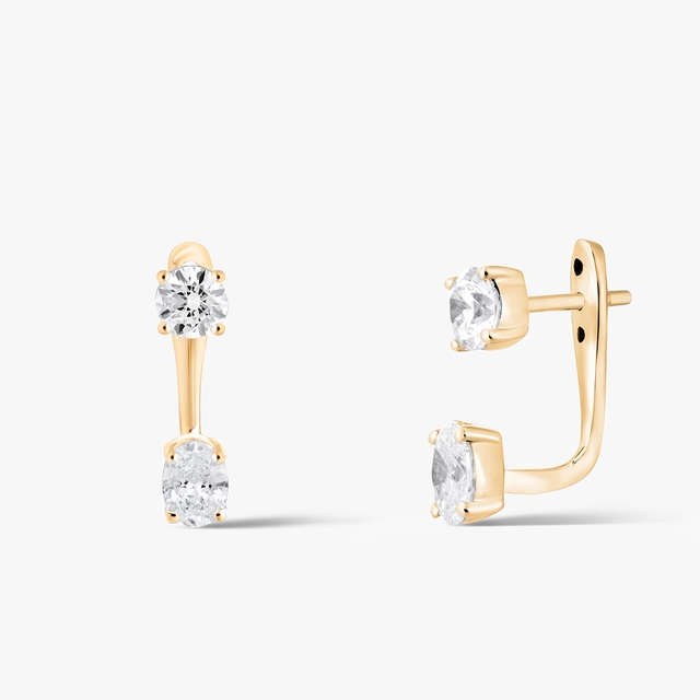 Kolczyki złote z diamentami Nuova