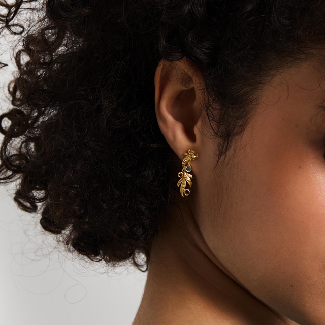 Kolczyki srebrne KOI