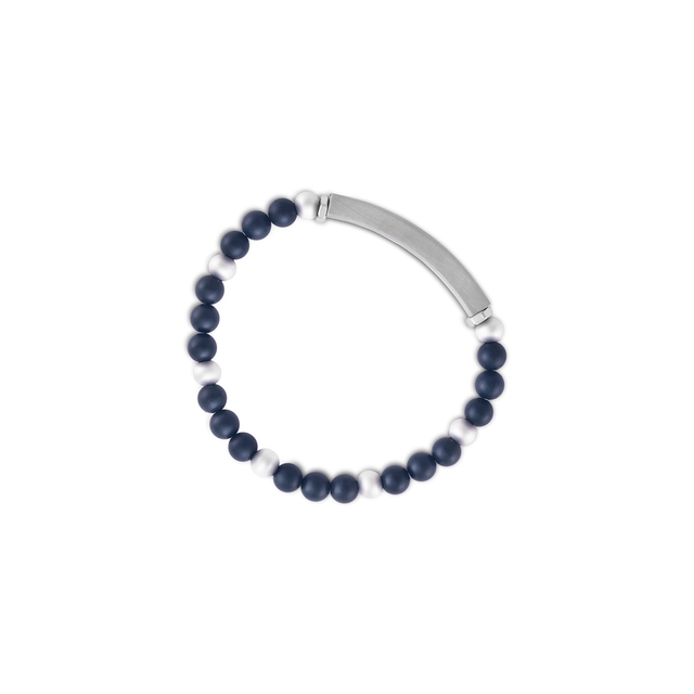 Bransoleta ze stali z koralikami