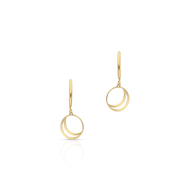 Kolczyki srebrne pozłacane półksiężyce