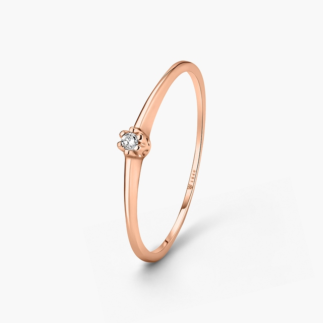 Pierścionek zaręczynowy złoty Jedyny