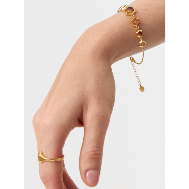 Bransoleta srebrna z bursztynem Miodowa