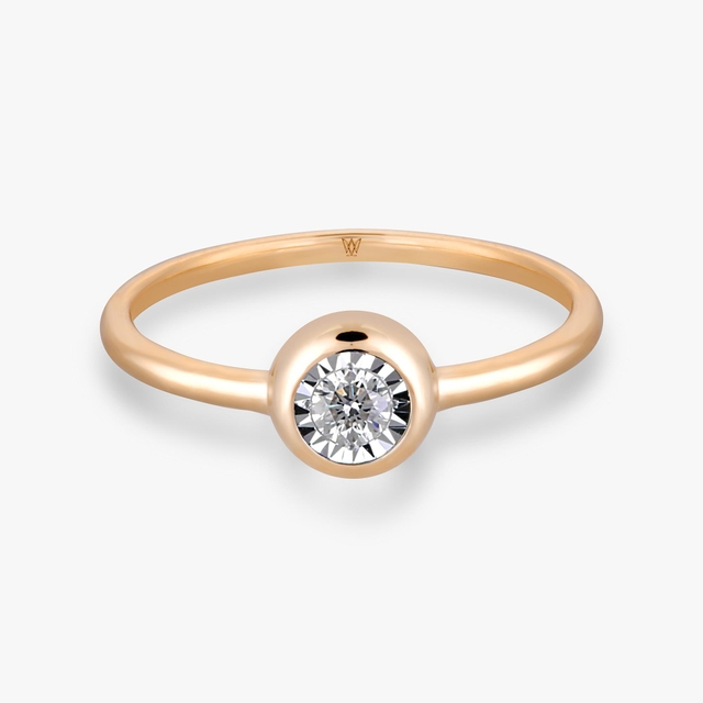 Pierścionek złoty z brylantem