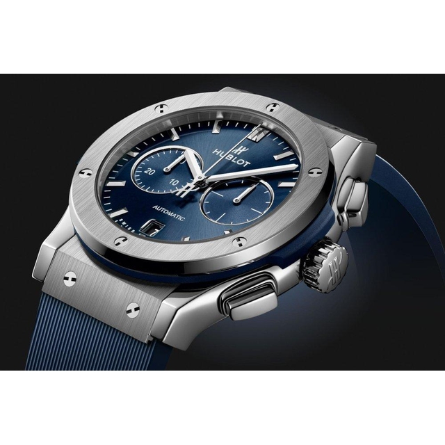 ZEGAREK HUBLOT CLASSIC FUSION CHRONOGRAPH TITANIUM BLUE