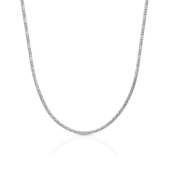 Naszyjnik srebrny fakturowany