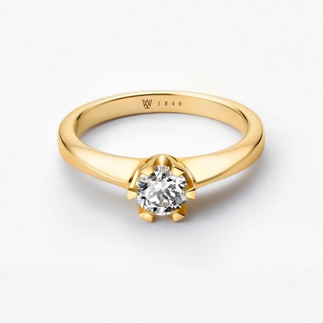 Pierścionek zaręczynowy złoty Jedyny