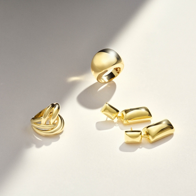 Kolczyki srebrne pozłacane