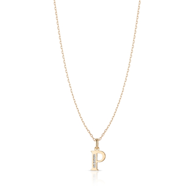 Wisiorek złoty literka P