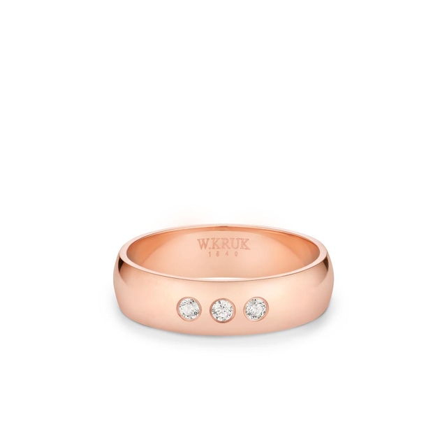 Obrączka złota z brylantami PROMISO