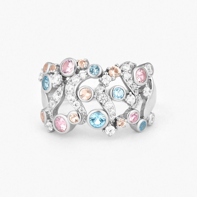 Pierścionek srebrny Balerina