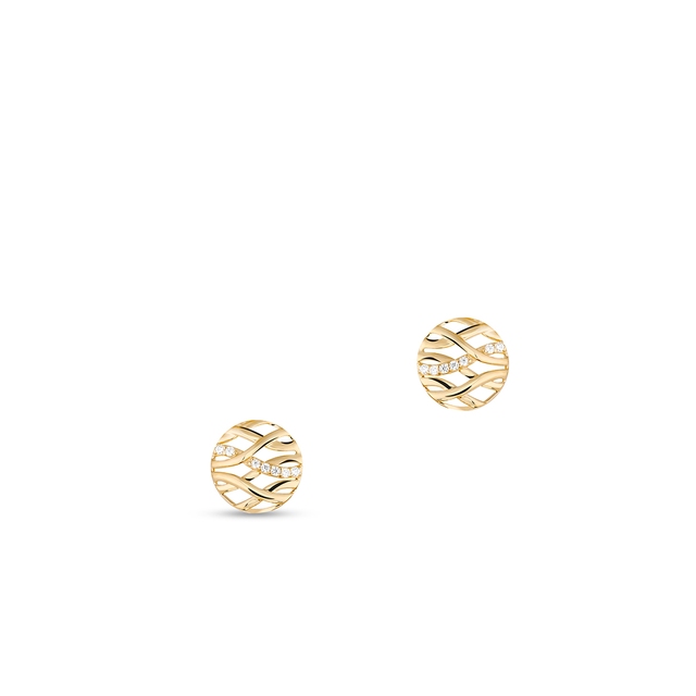 Kolczyki złote z cyrkoniami