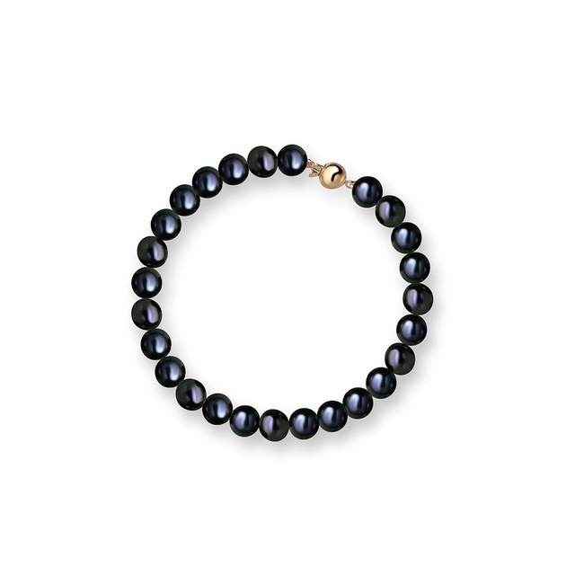 Bransoleta złota z perłami