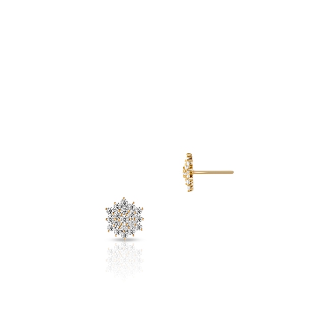 Kolczyki złota śnieżynka