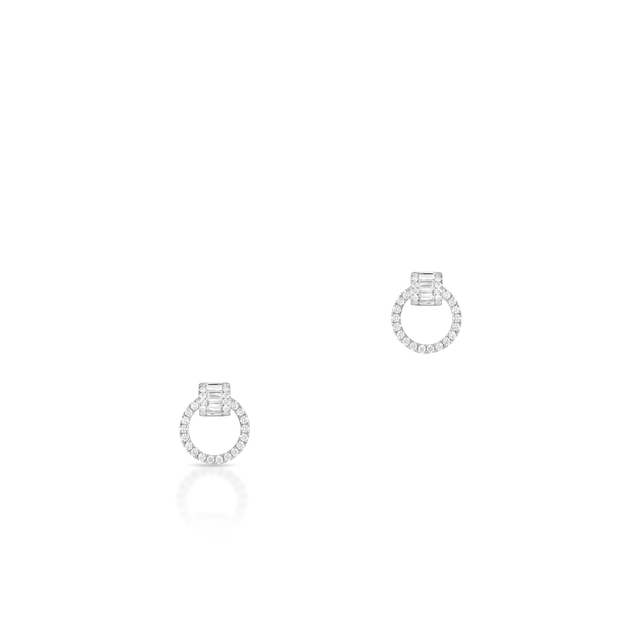 Kolczyki białe złoto z brylantami i diamentami