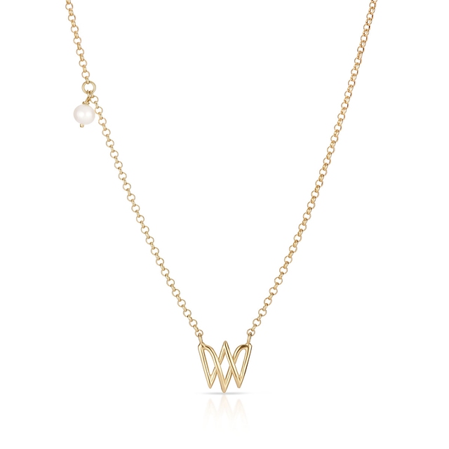 Naszyjnik srebrny z perłą W.KRUK