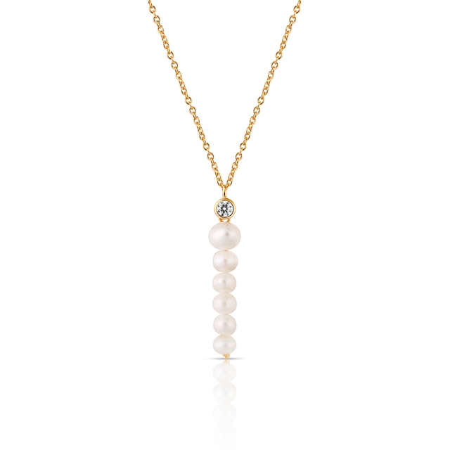 Naszyjnik srebrny z perłami