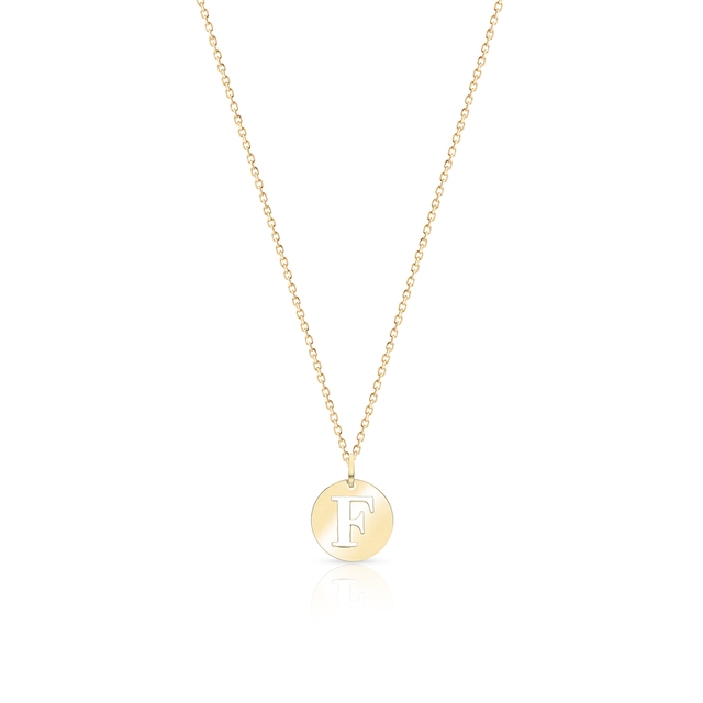 Wisiorek złoty literka F