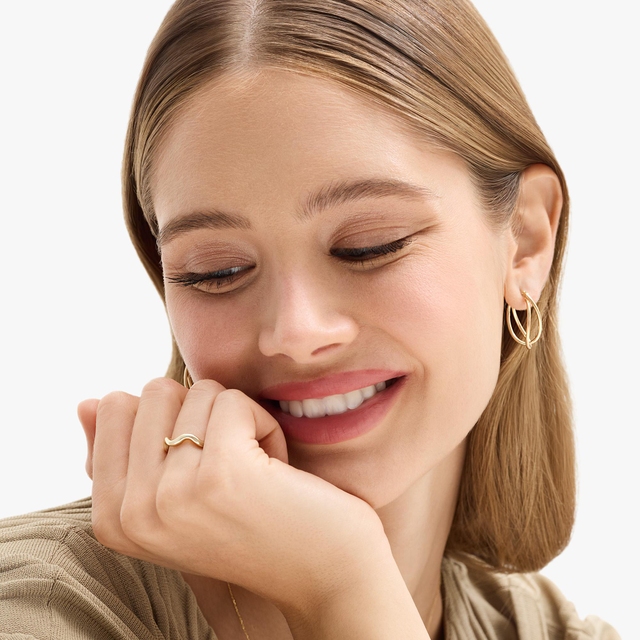 Pierścionek srebrny pozłacany