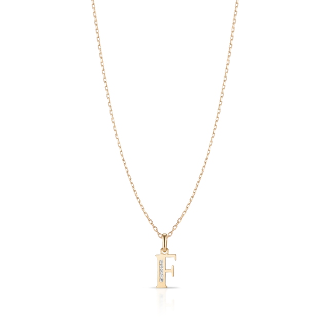 Wisiorek złoty literka F