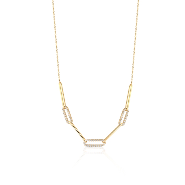 Naszyjnik złoty z cyrkoniami