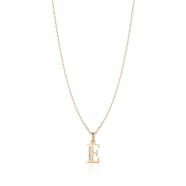 Wisiorek złoty literka E